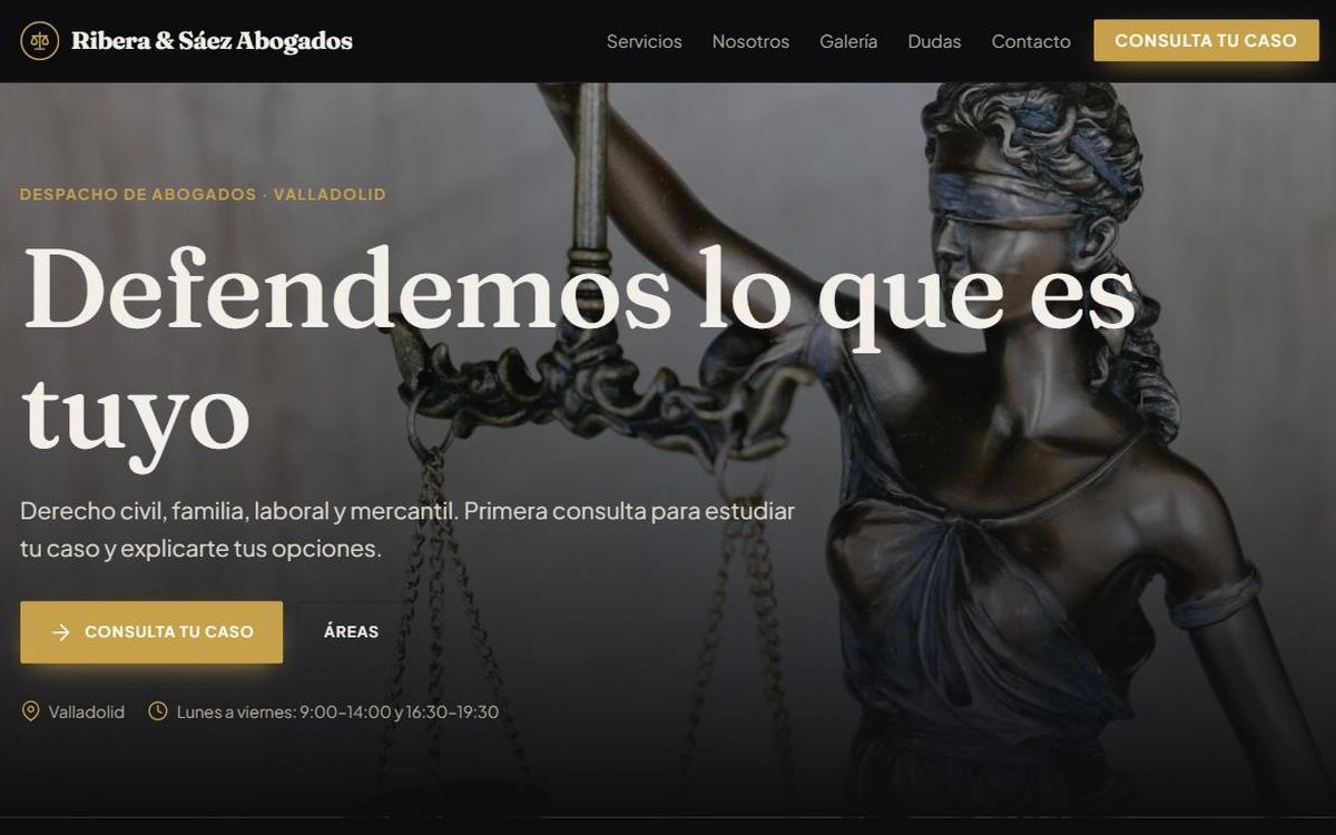 Ejemplo de web para despacho de abogados
