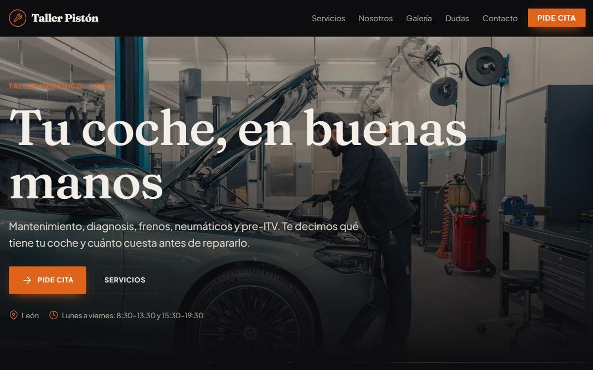 Ejemplo de web creada por Visto Bueno